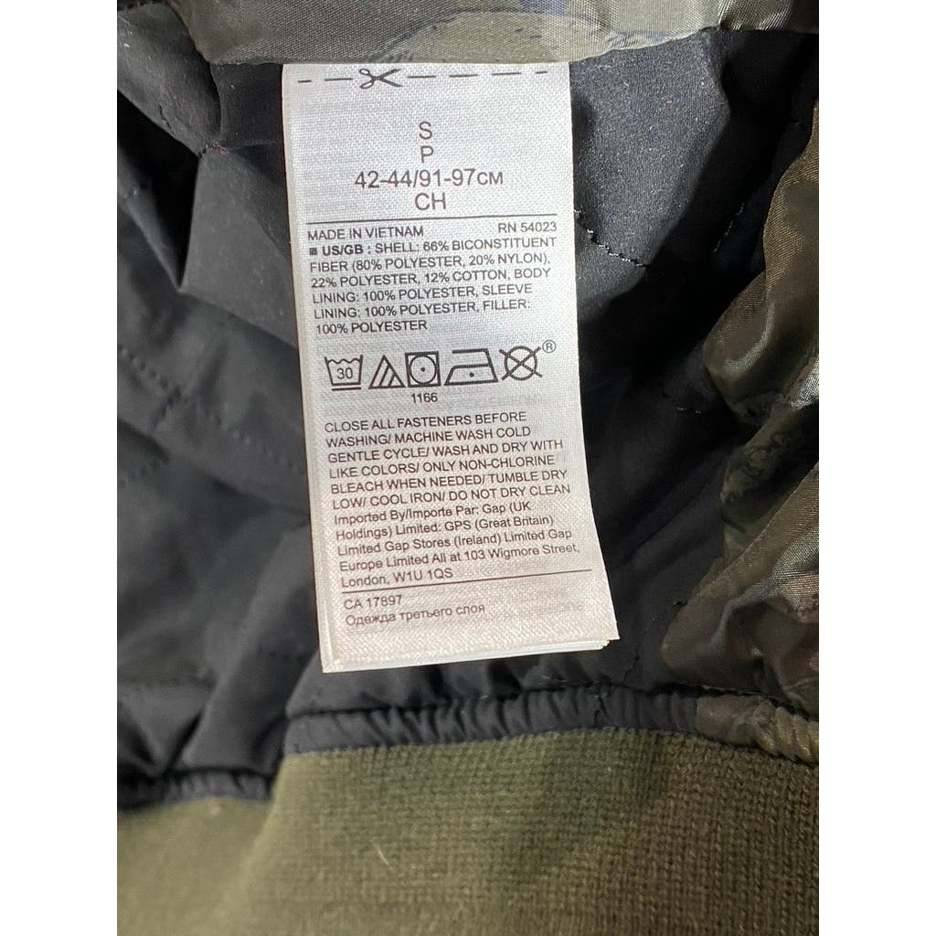 BANANA REPUBLIC Men's Kelp Green Water Resistant Zip-Up Bomber Jacket SZ S