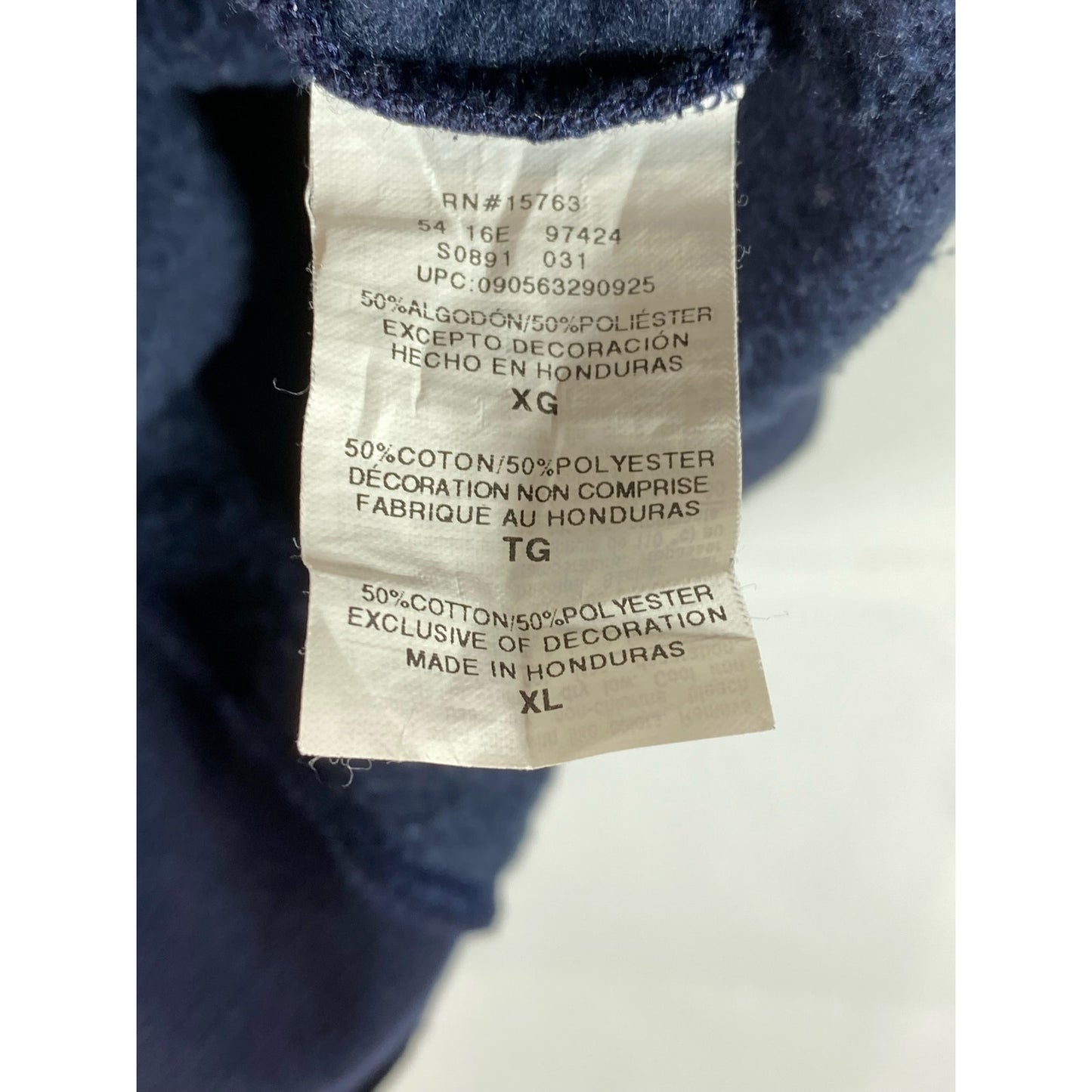 CHAMPION Men’s Navy Solid Hooded C-Logo Zip-Up Sweatshirt SZ XL