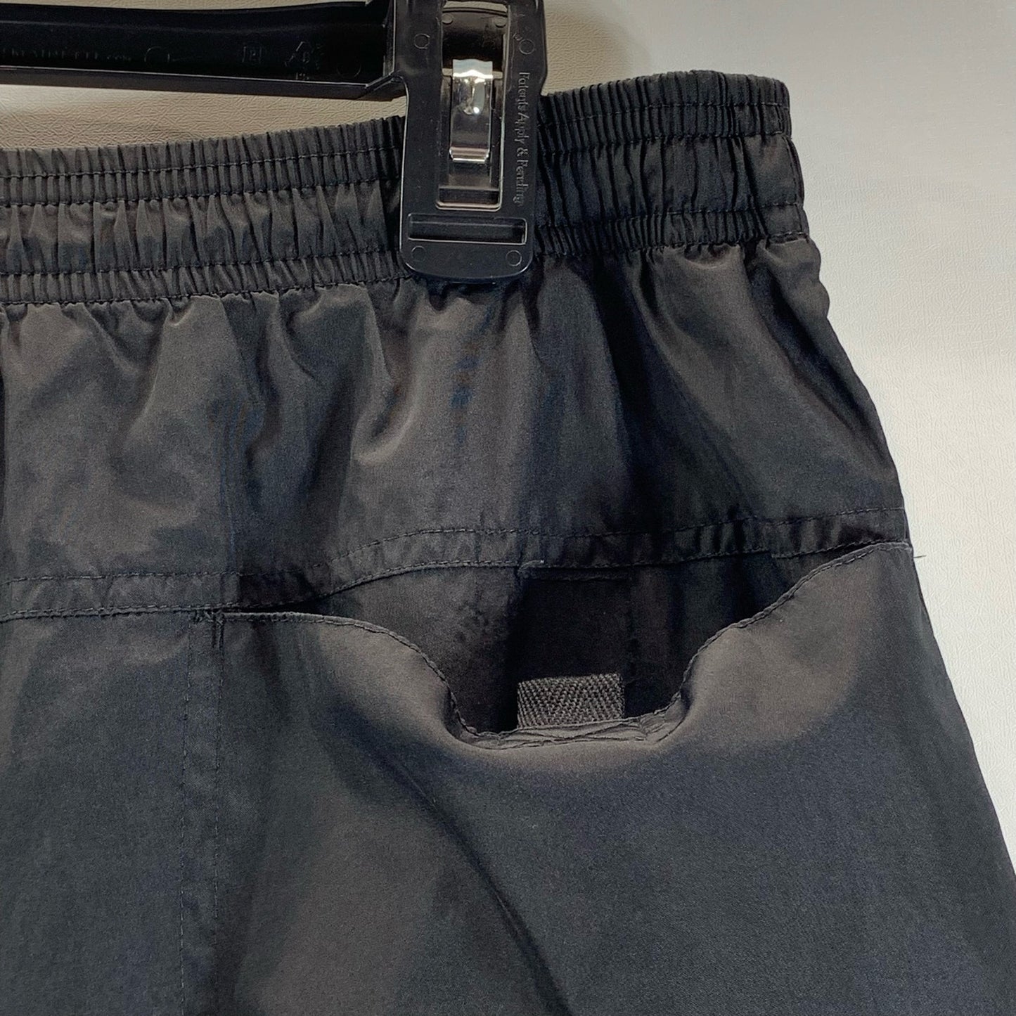 ADIDAS Men's Black 3-Stripe Climashell Zipper-Hem Windbreaker Track Pant SZ M