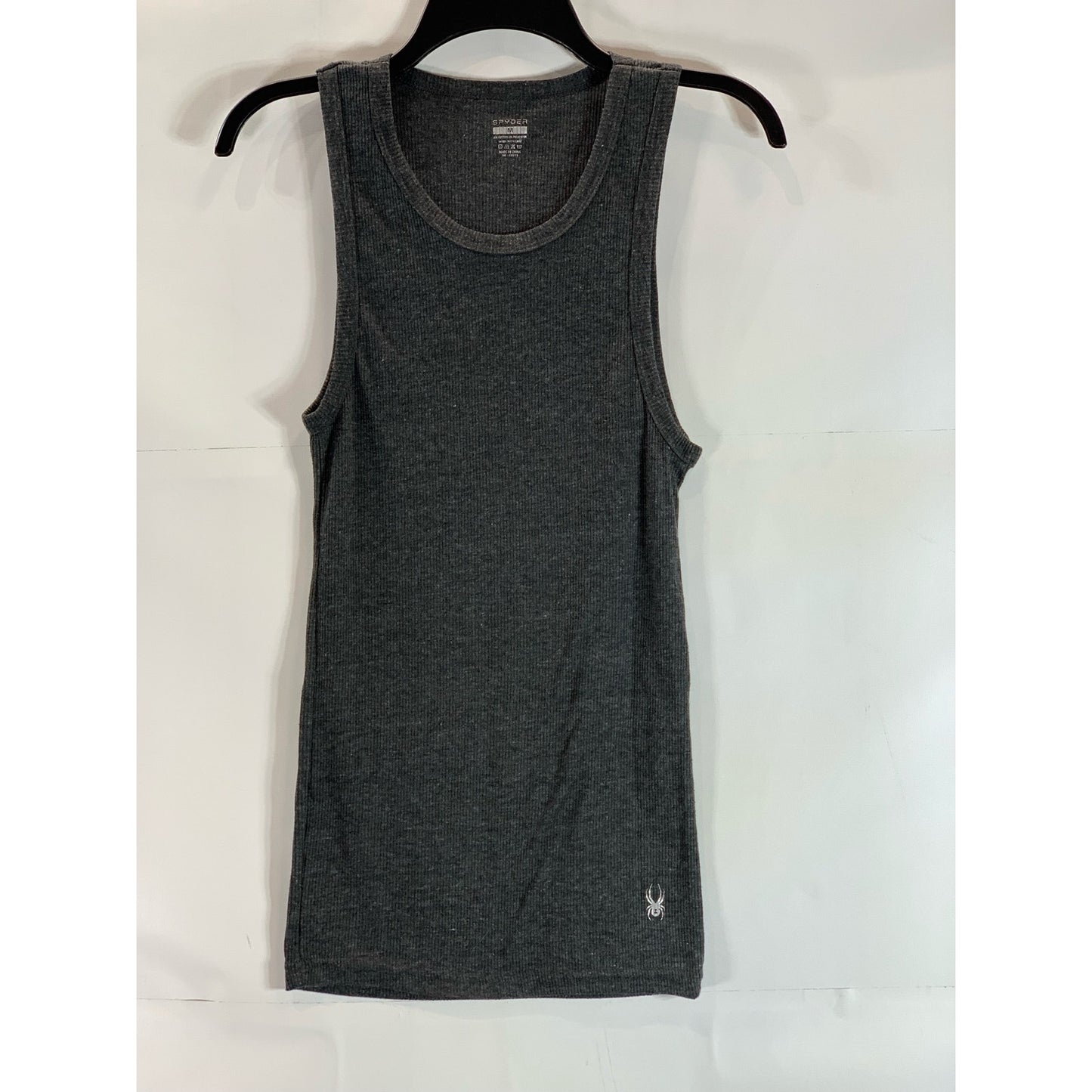 SPYDER Men's Dark Gray Crewneck Ribbed Lightweight Tank SZ M