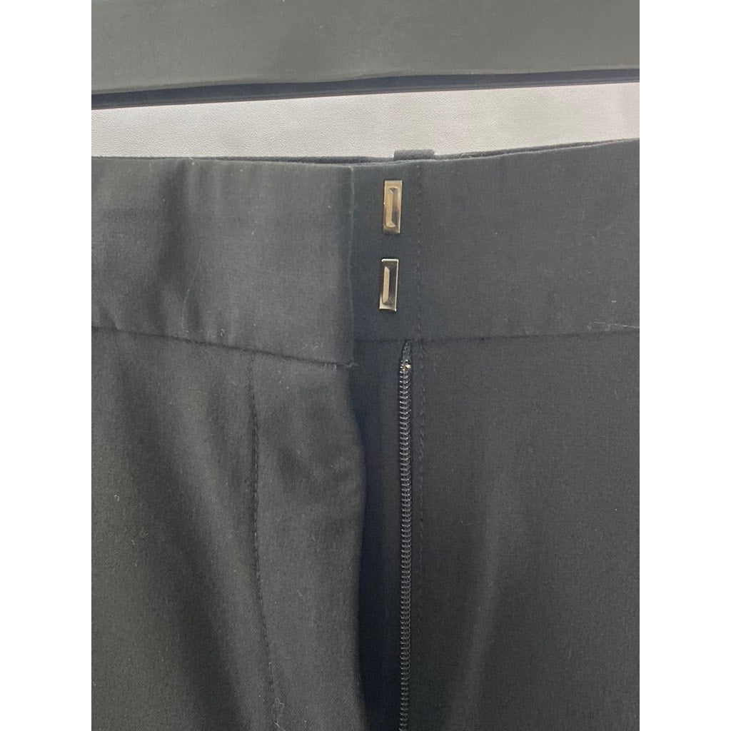 ANN TAYLOR Women's Tall Black Solid Ann-Fit Straight-Leg Dress Pant SZ 8T