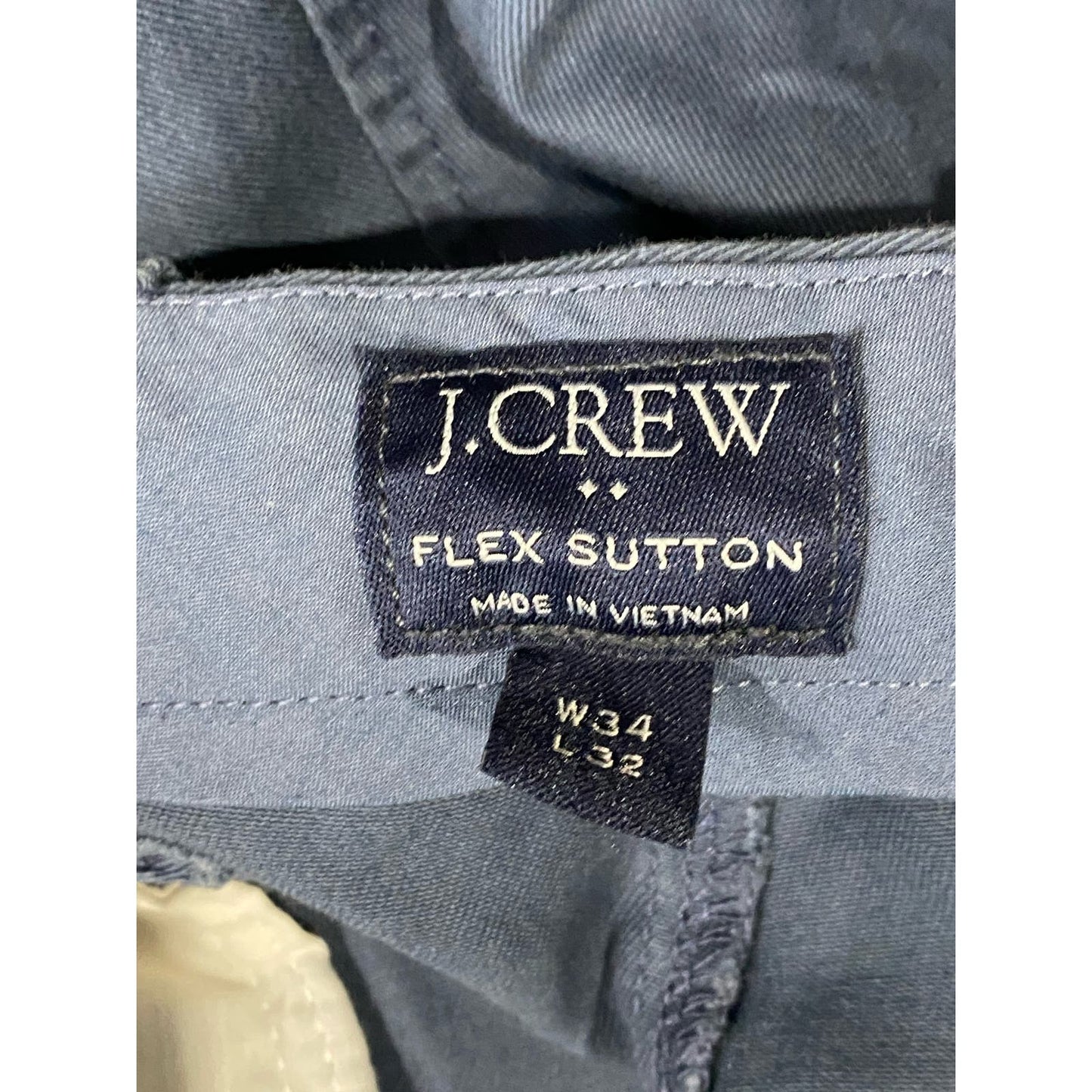 J. CREW Men's Blue Flex Sutton Straight-Fit Chino Pant SZ 34X32