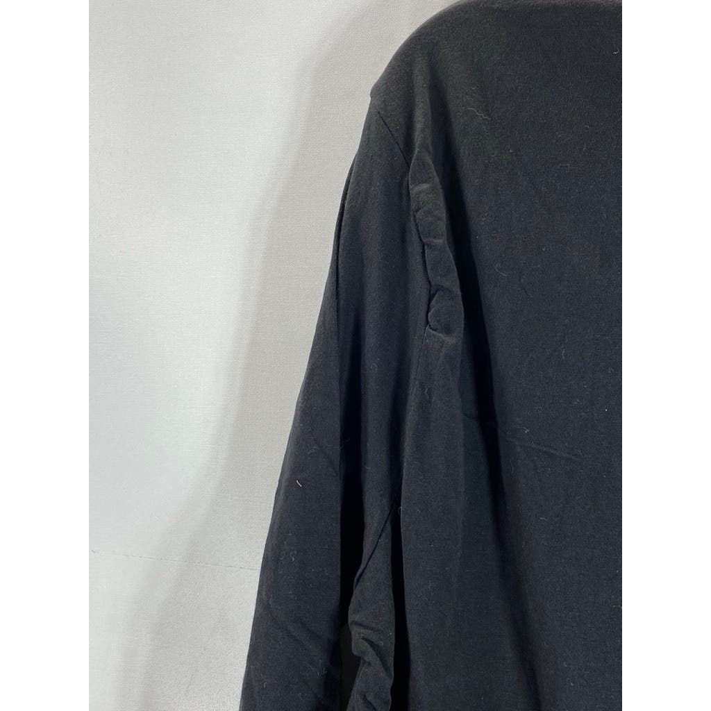 LUCKY BRAND Men's Black Henley Long Sleeve Pajama Shirt SZ L