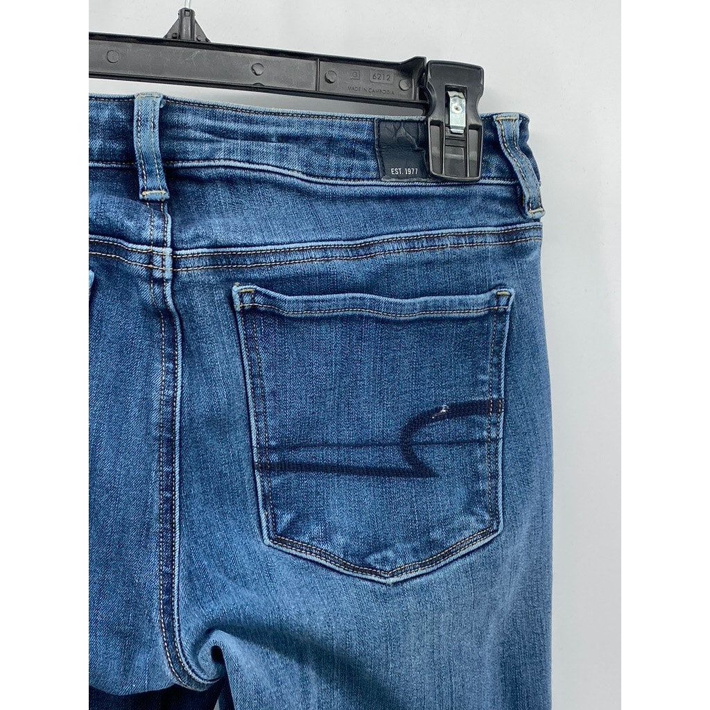 AMERICAN EAGLE Women's Medium Blue Wash Denim Hi-Rise Super Stretch Jeggings SZ6