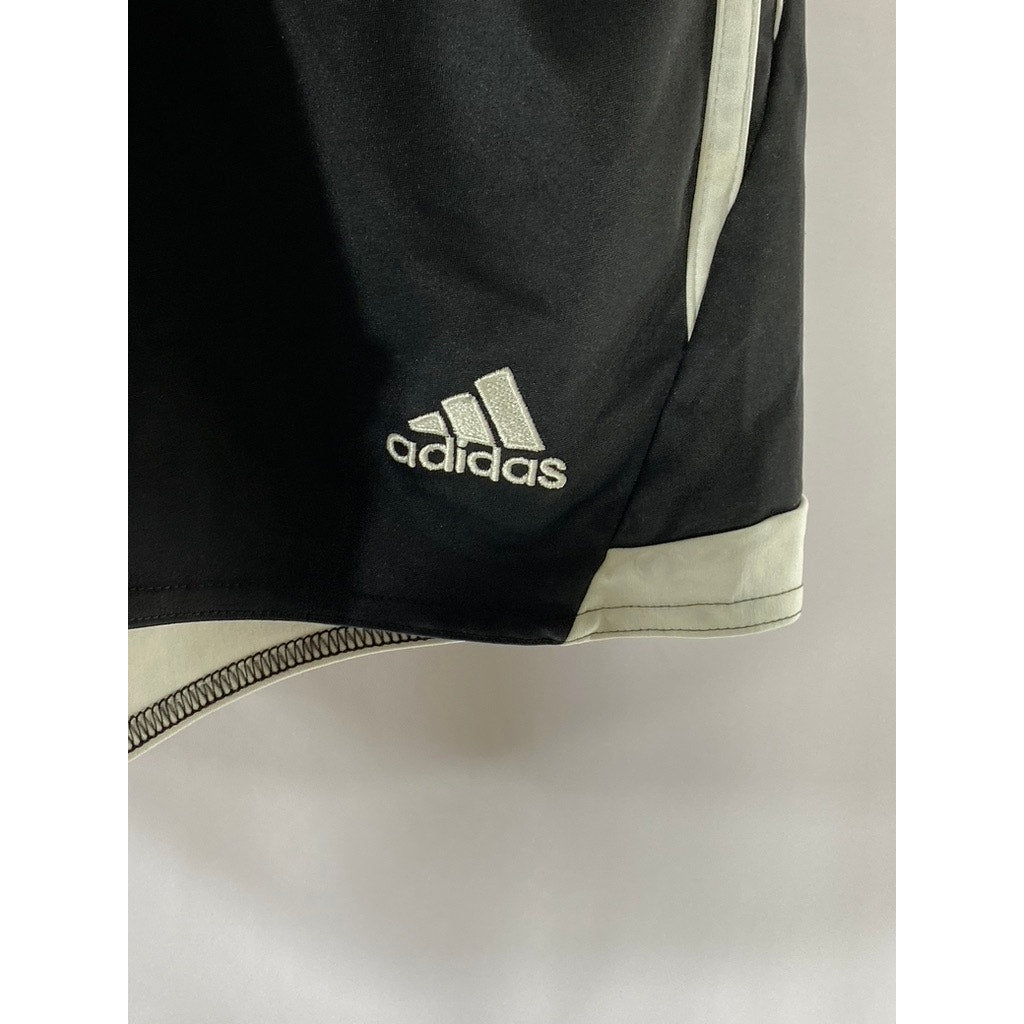 ADIDAS Girls' Black-White Clima Cool Active Shorts SZ S