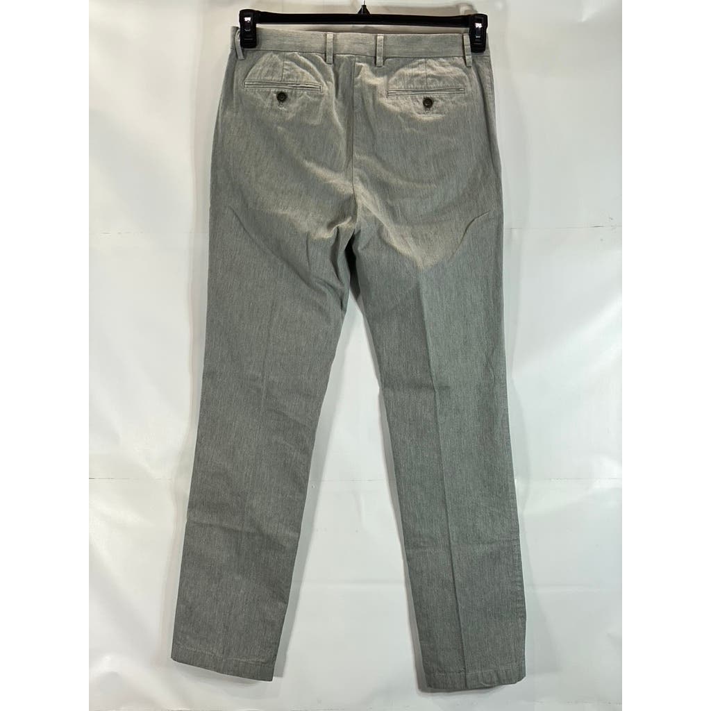 BANANA REPUBLIC Men's Light Gray Straight-Fit Kentfield Cotton Pants SZ 32X34