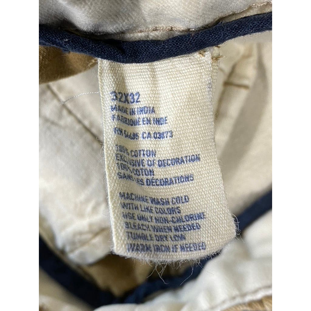 AMERICAN EAGLE OUTFITTERS Men's Khaki Relaxed-Fit Chino Pants SZ 32X32