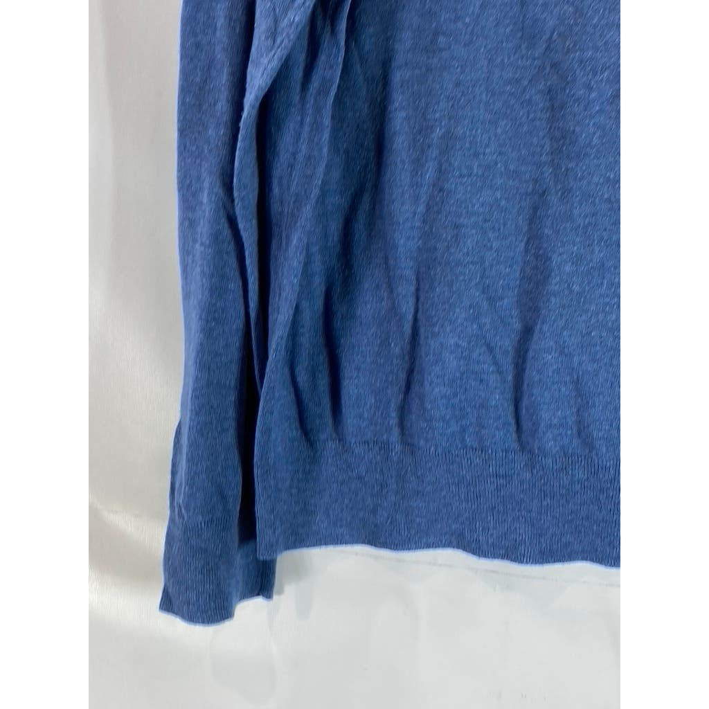 J.CREW Men's Blue Crewneck Cotton-Blend Pullover Sweater SZ XL