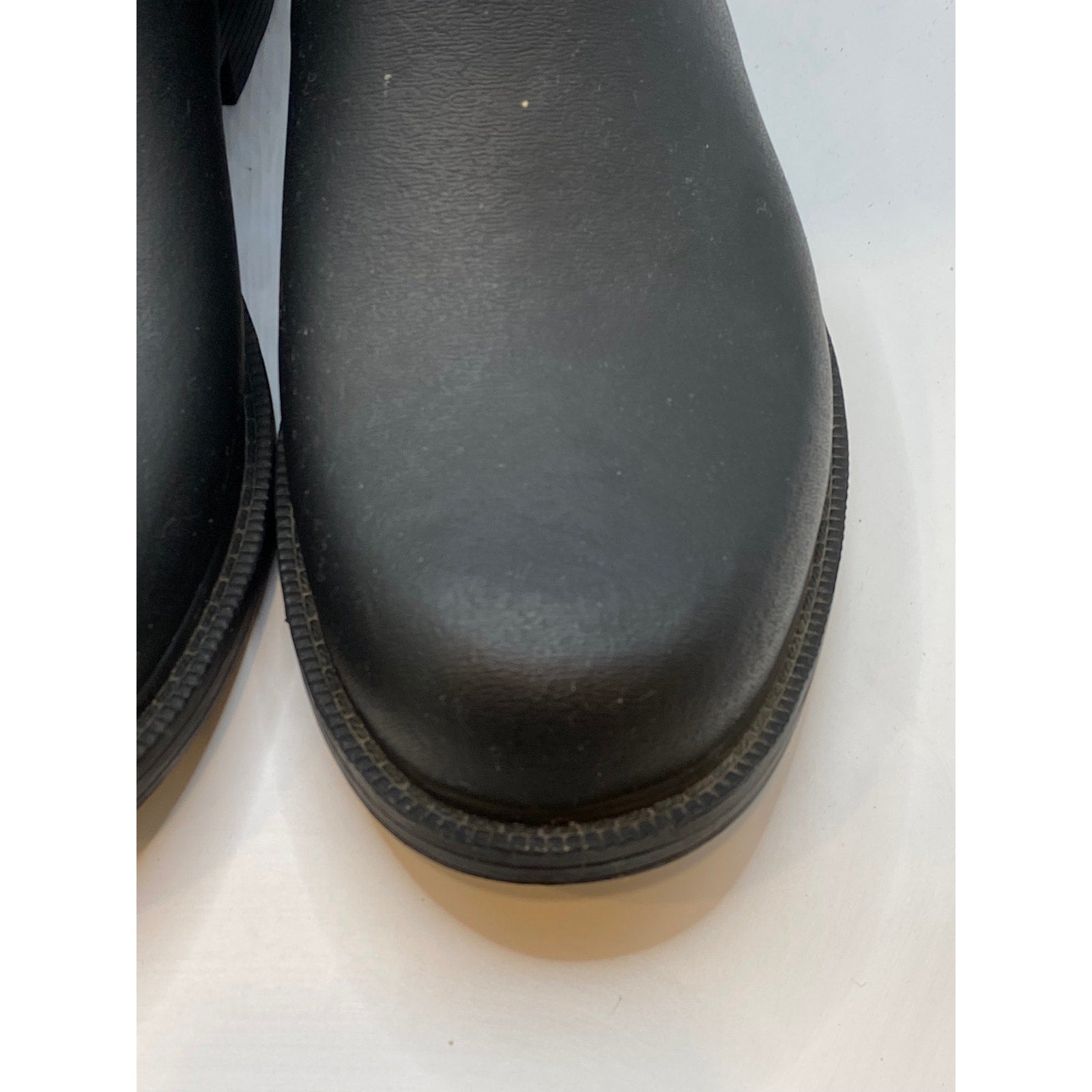 RAG & BONE Women's Black Rubber Moto Pull-On Calf Rain Boot SZ 38(US8)