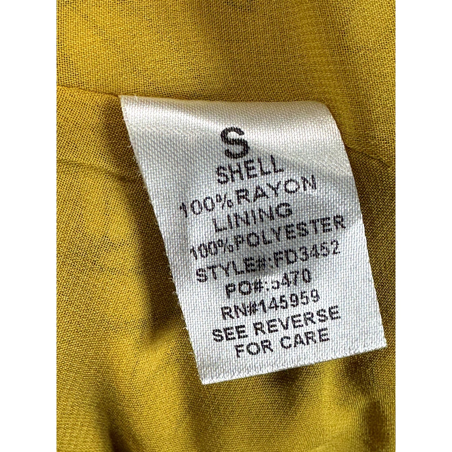 DRESS FORUM Los Angeles Women's Yellow Print V-Neck Short Sleeve Wrap Dress SZ S