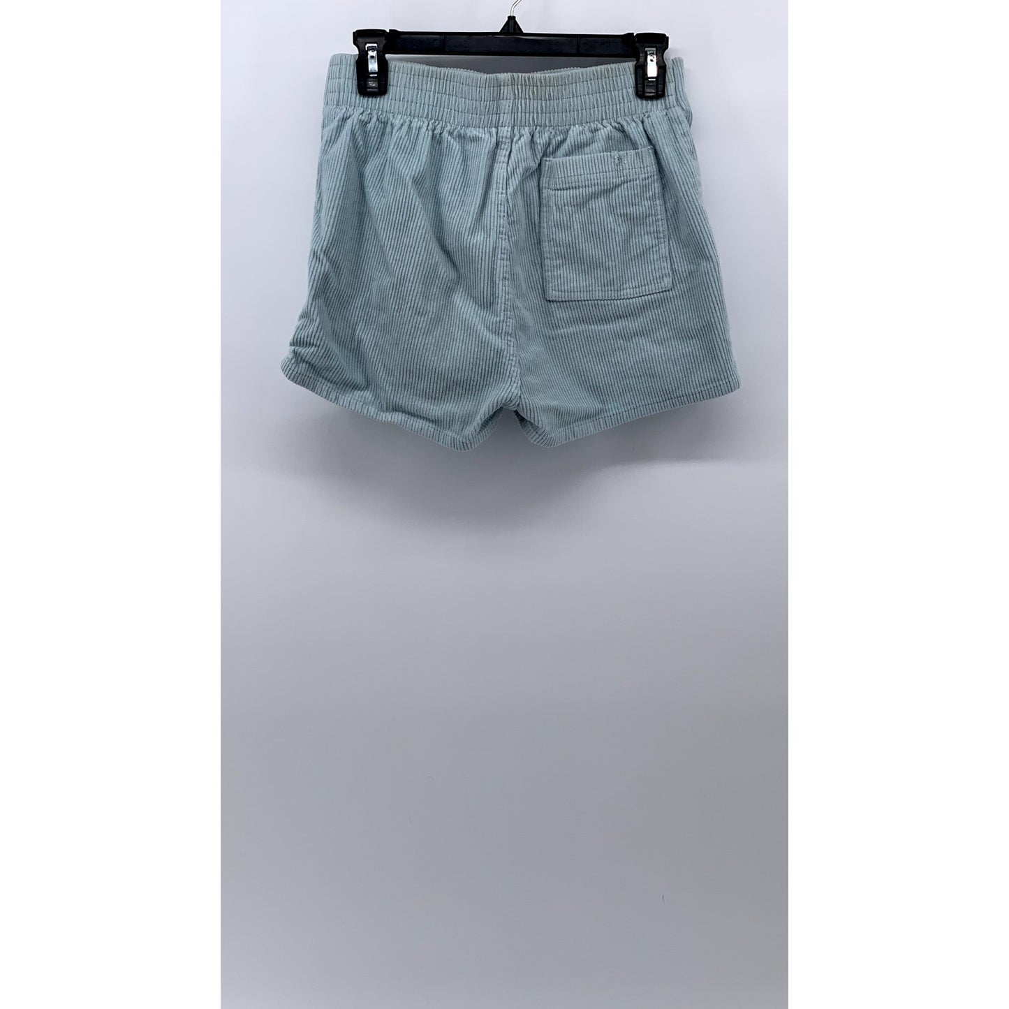 HAMMIES Women's Light Blue Corduroy Casual High-Rise Large Pocket Shorts SZ 30