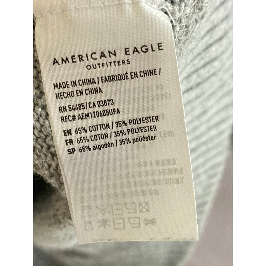 AMERICAN EAGLE Men's Gray Pullover Crewneck Longsleeve Sweater SZ M