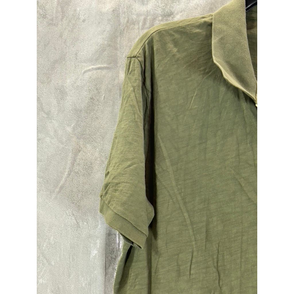 VELVET BY GRAHAM & SPENCER Men's Green Short Sleeve Polo Shirt SZ M