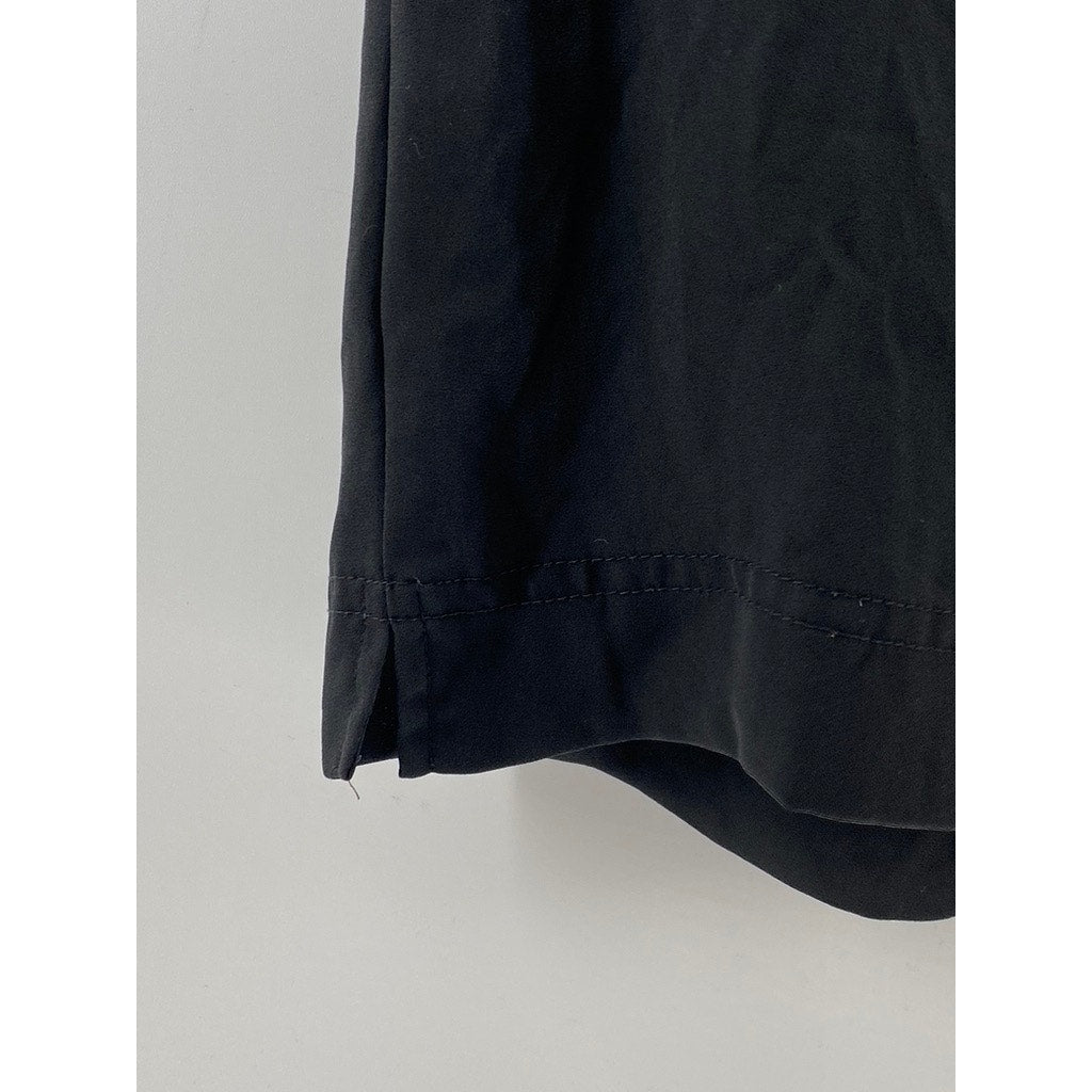 J.CREW Women's Black Solid Semi Sheer Tie-Back Crewneck Sleeveless Top SZ 00