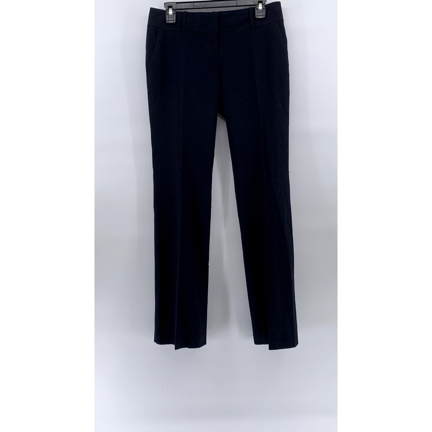 ANN TAYLOR Women's Navy Blue Solid The Eva Classic-Fit Ankle Pants SZ 0