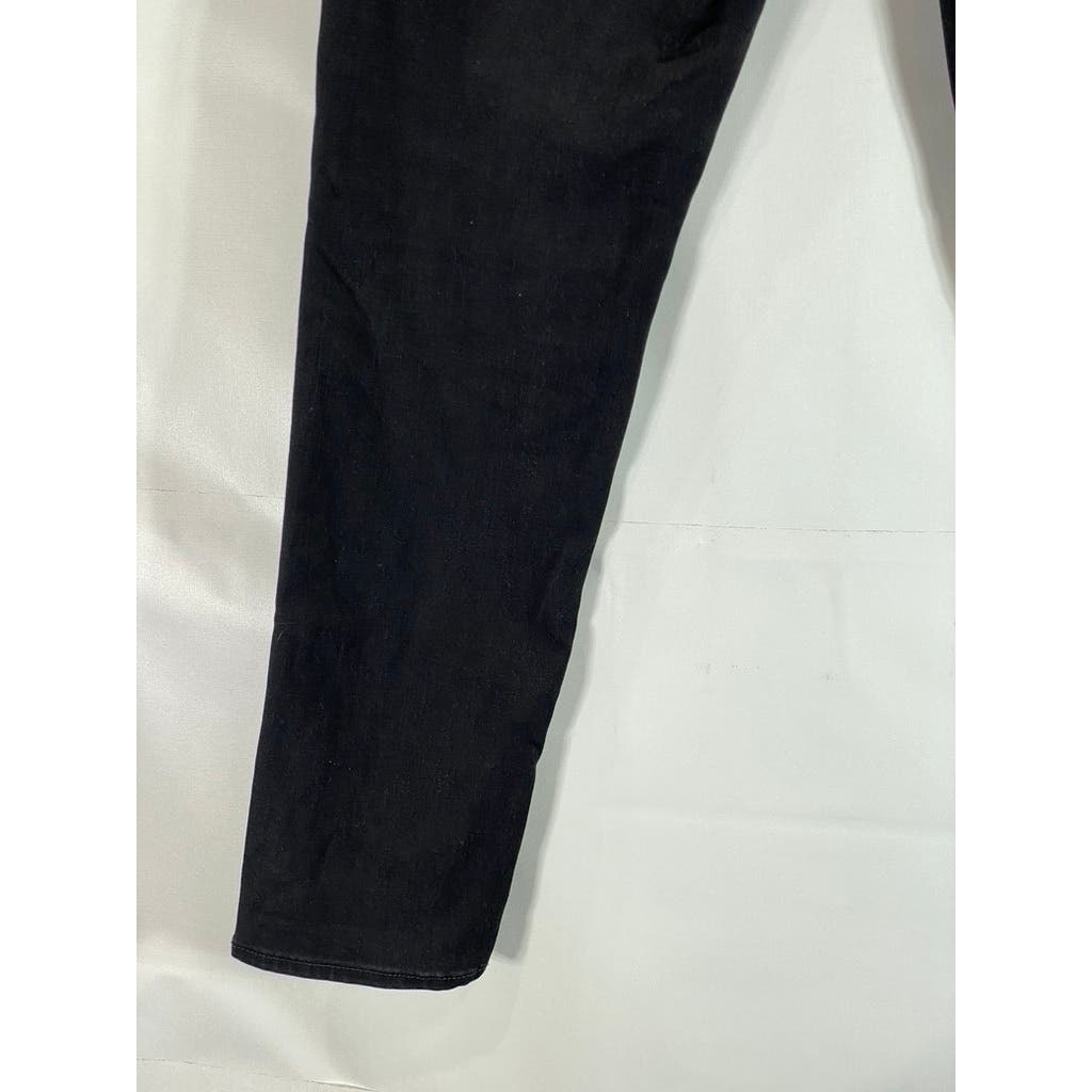 BANANA REPUBLIC Men's Solid Black Traveler Tapered-Fit Five-Pocket Pant SZ 33X32