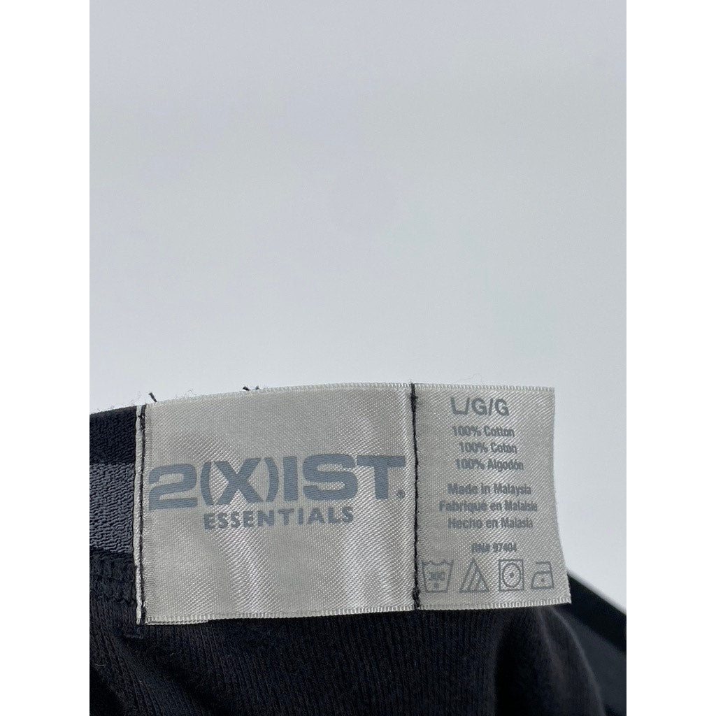 2(X)IST Men's Black Elastic Waist Logo Fitted Long John Under Layer Pant SZ L