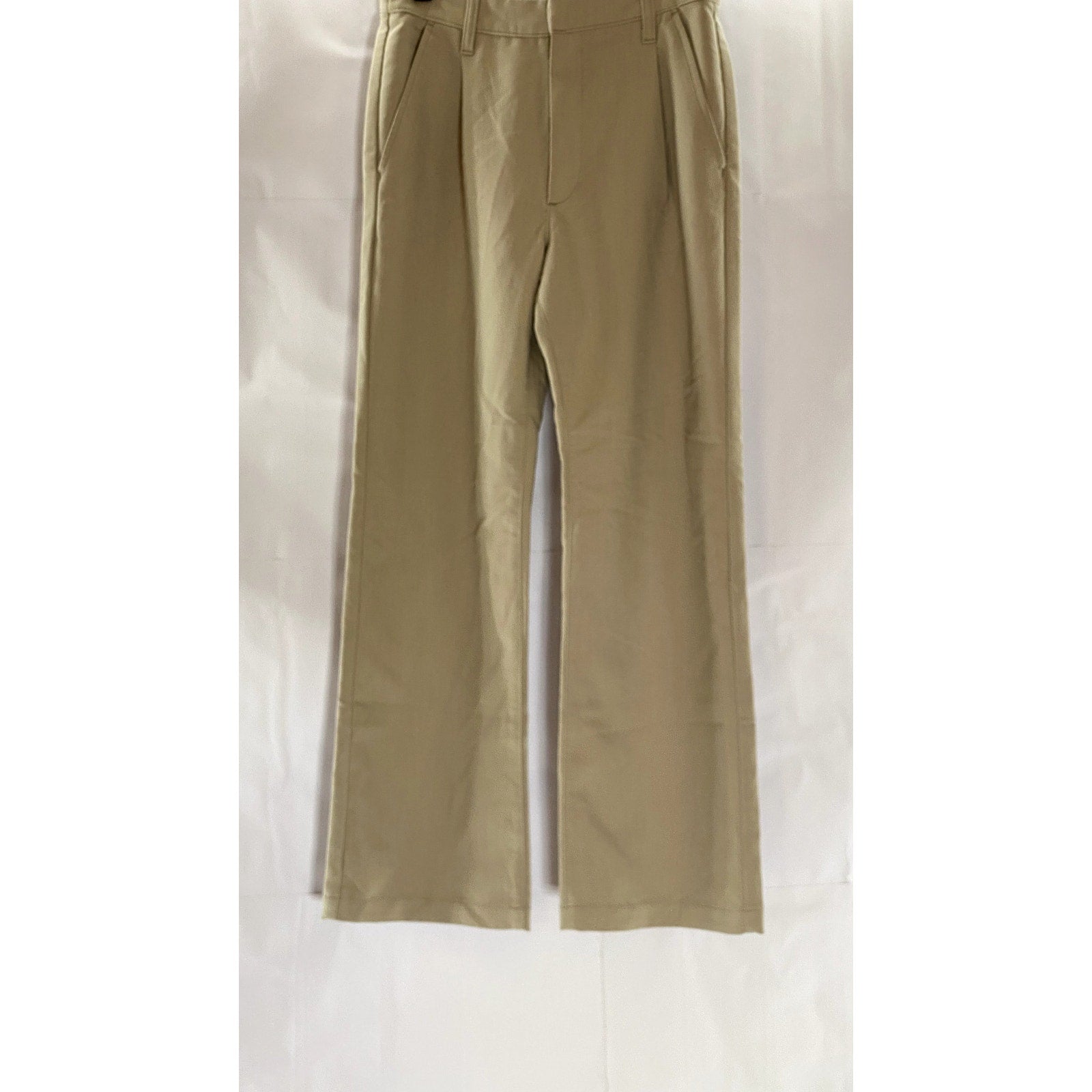ABERCROMBIE & FITCH Women's Tan Regular-Fit Mid-Rise Wide-Leg Dress Pant SZ  28
