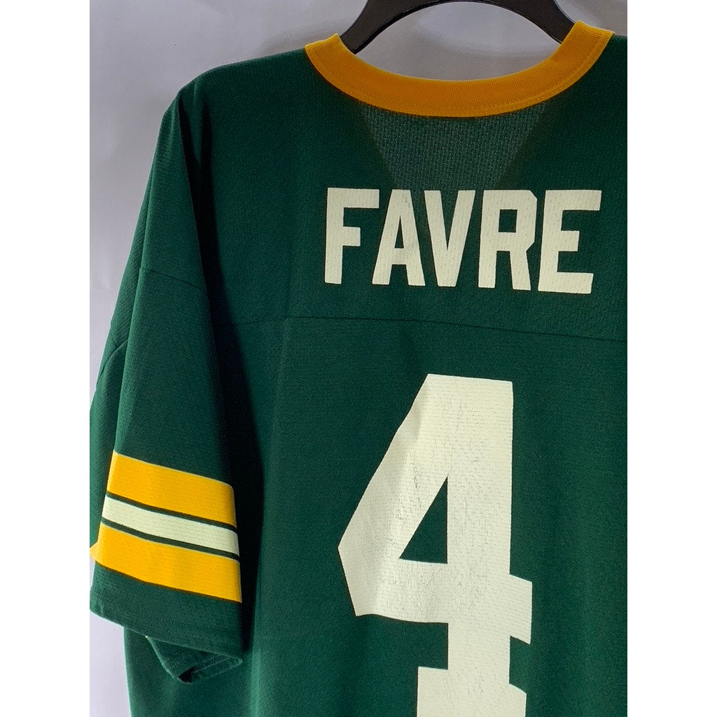 LOGO 7 INC. Men's Green/Yellow Brett Favre Green Bay Packers V-Neck Jersey SZ XL