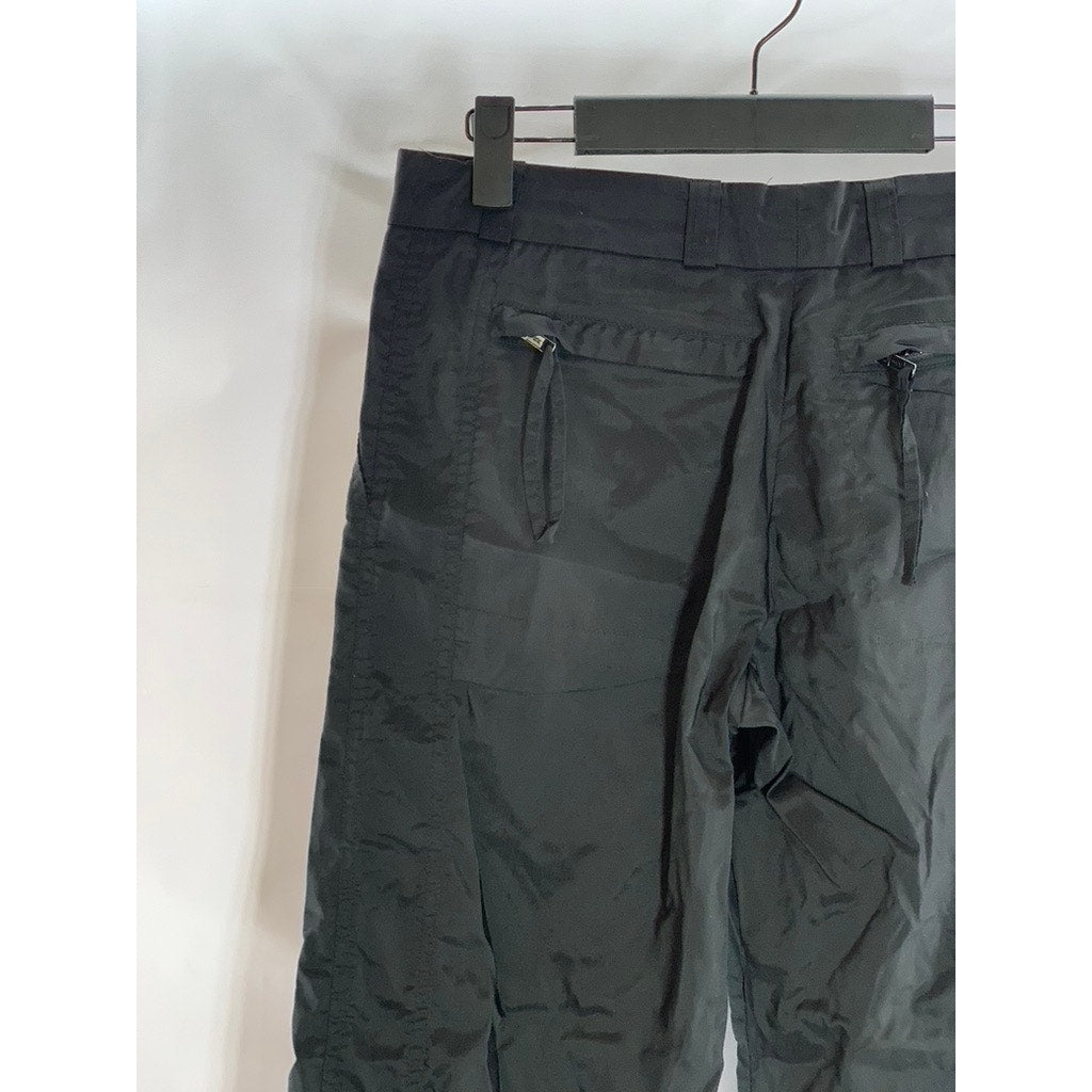 KATAYON Women's Black/Navy Solid Regular-Fit Straight-Leg Pants SZ 6