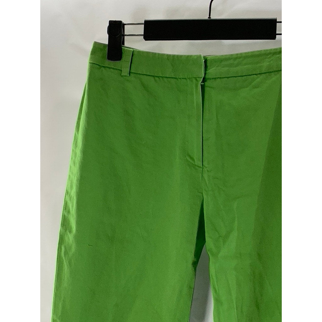 SJSJ Women's Bright Green Straight-Leg Dress Pants SZ M