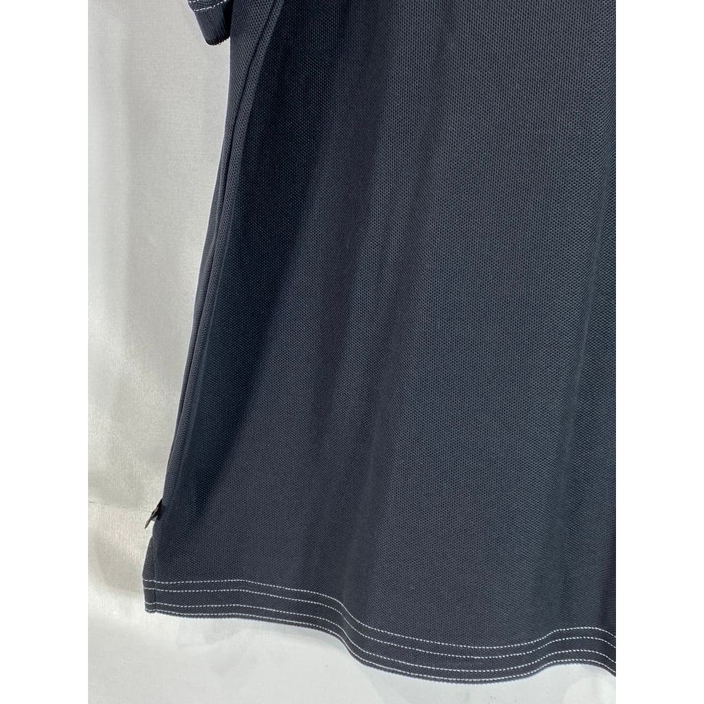 TOMMY BAHAMA Men's Black Solid Emerfielder IslandZone Short Sleeve Polo SZ L