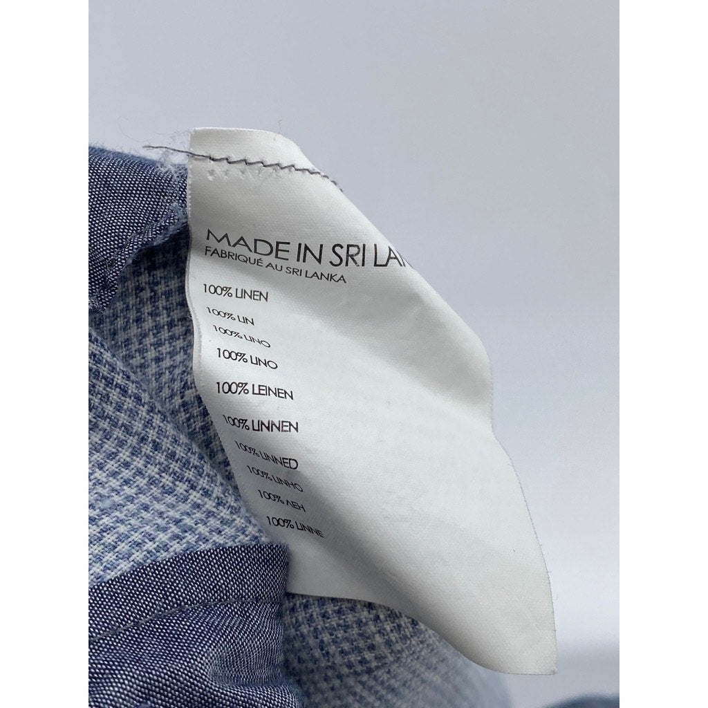 CLUB MONACO Men’s Blue Linen Textured Maddox Fit Shorts SZ 33
