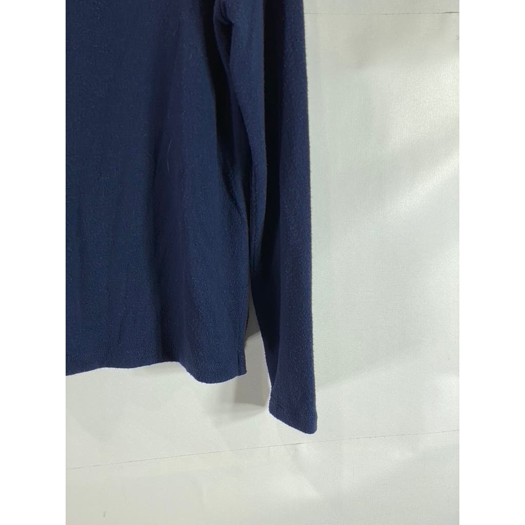 MICHAEL STARS Women's Navy Turtleneck Button-Shoulder Long Sleeve Sweater SZ XS