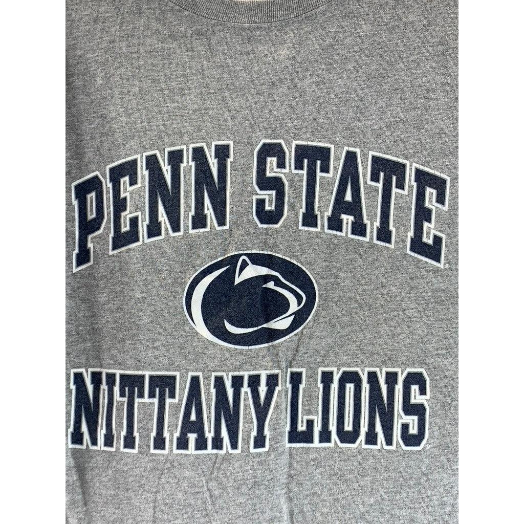 CHAMPION Men's Gray Penn State Nittany Lions Crewneck Short Sleeve T-Shirt SZ L