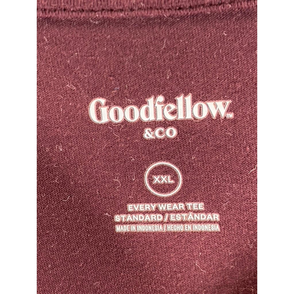 GOODFELLOW & CO Men's Pomegranate Mystery Every Wear Standard-Fit T-Shirt SZ 2XL