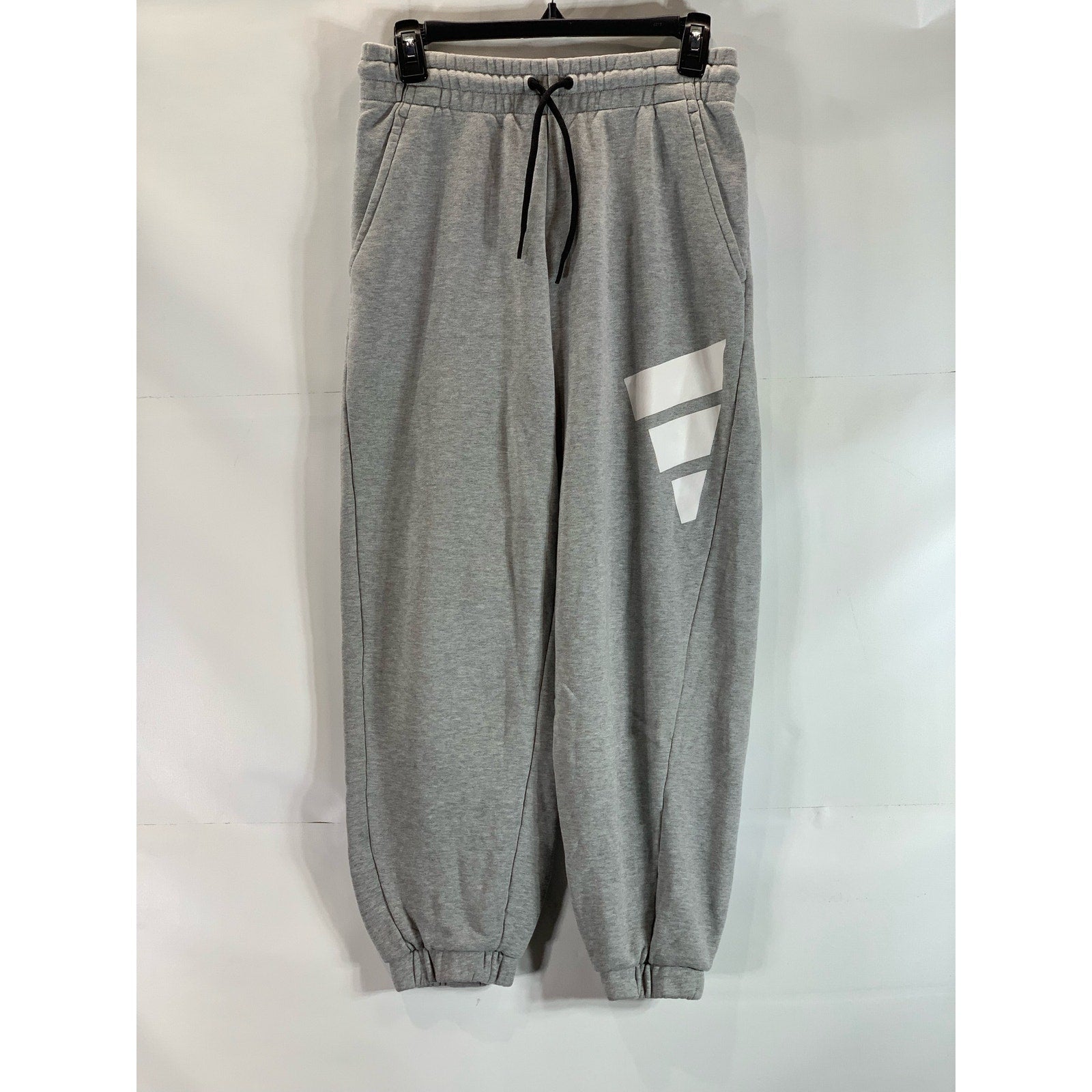ADIDAS Men's Gray Heather Regular-Fit Future Icons Logo Graphic Sweatpants SZ S