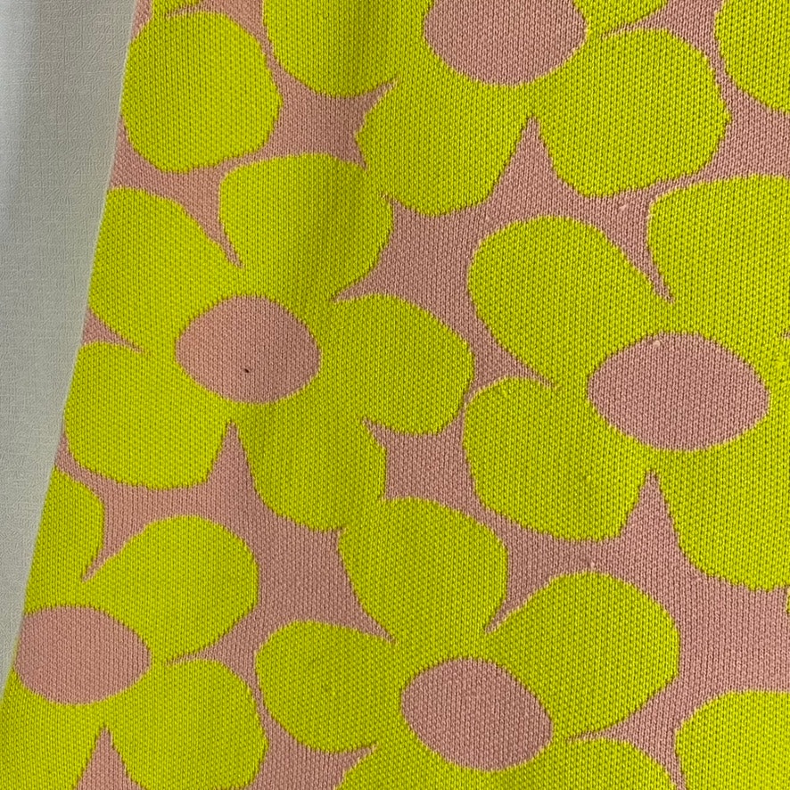 ZARA Women's Yellow/Pink Floral Square-Neck A-Line Mini Dress SZ S