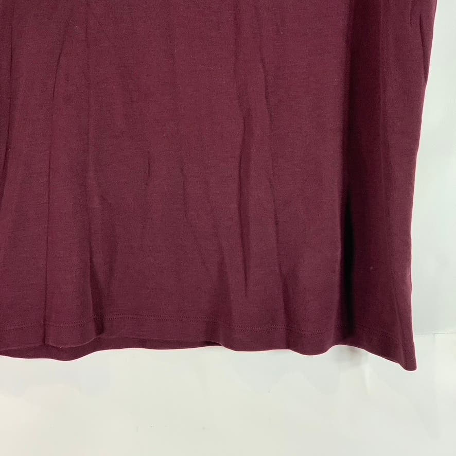 TAHARI Men's Burgundy Cotton Short Sleeve Polo Shirt SZ L