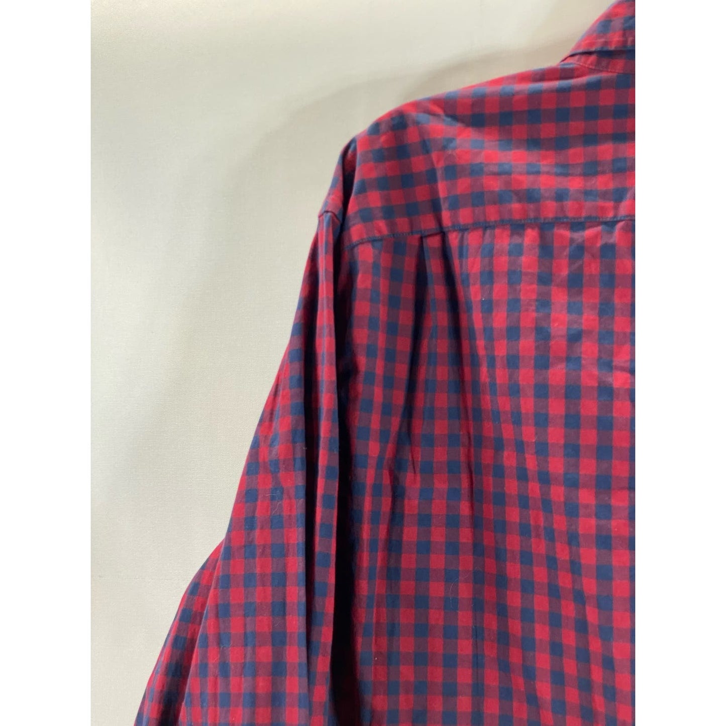 J. CREW Men's Red Gingham Mercantile Flex Button-Up Long Sleeve Shirt SZ L