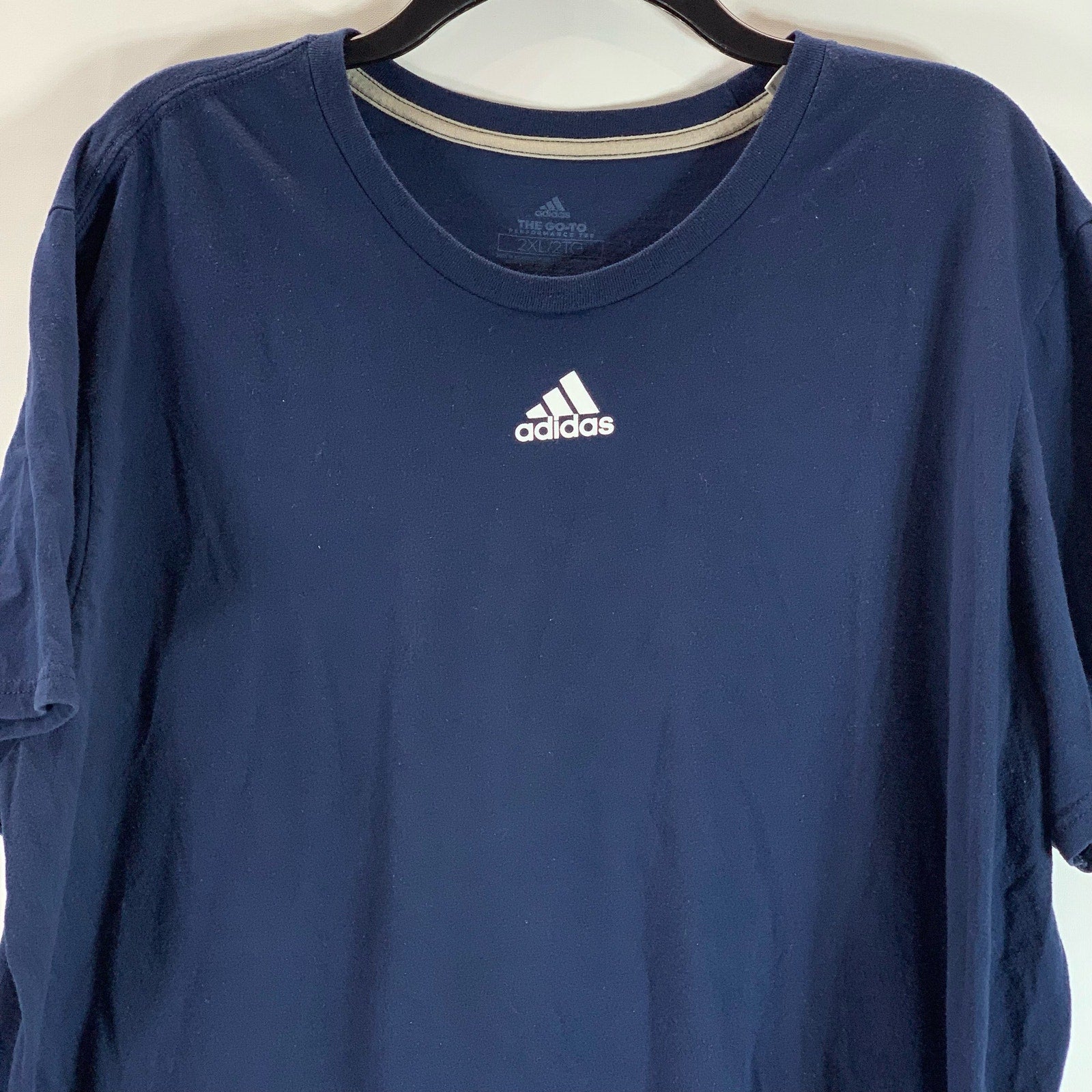 ADIDAS Men's Navy Crewneck Climalite The Go To Performance T-Shirt SZ 2XL