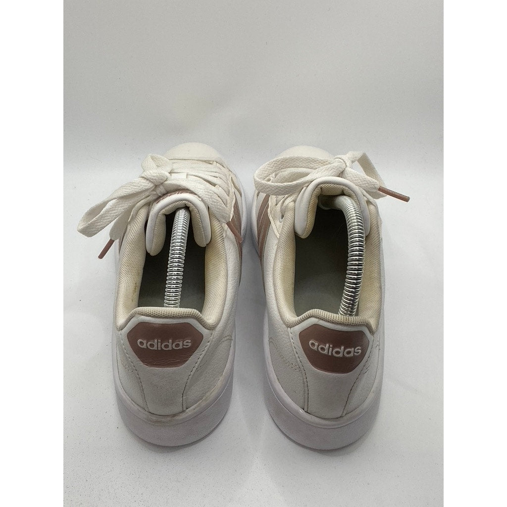 ADIDAS Women's White-Rose Gold Ortholite Float Lace-Up Casual Sneakers SZ 9