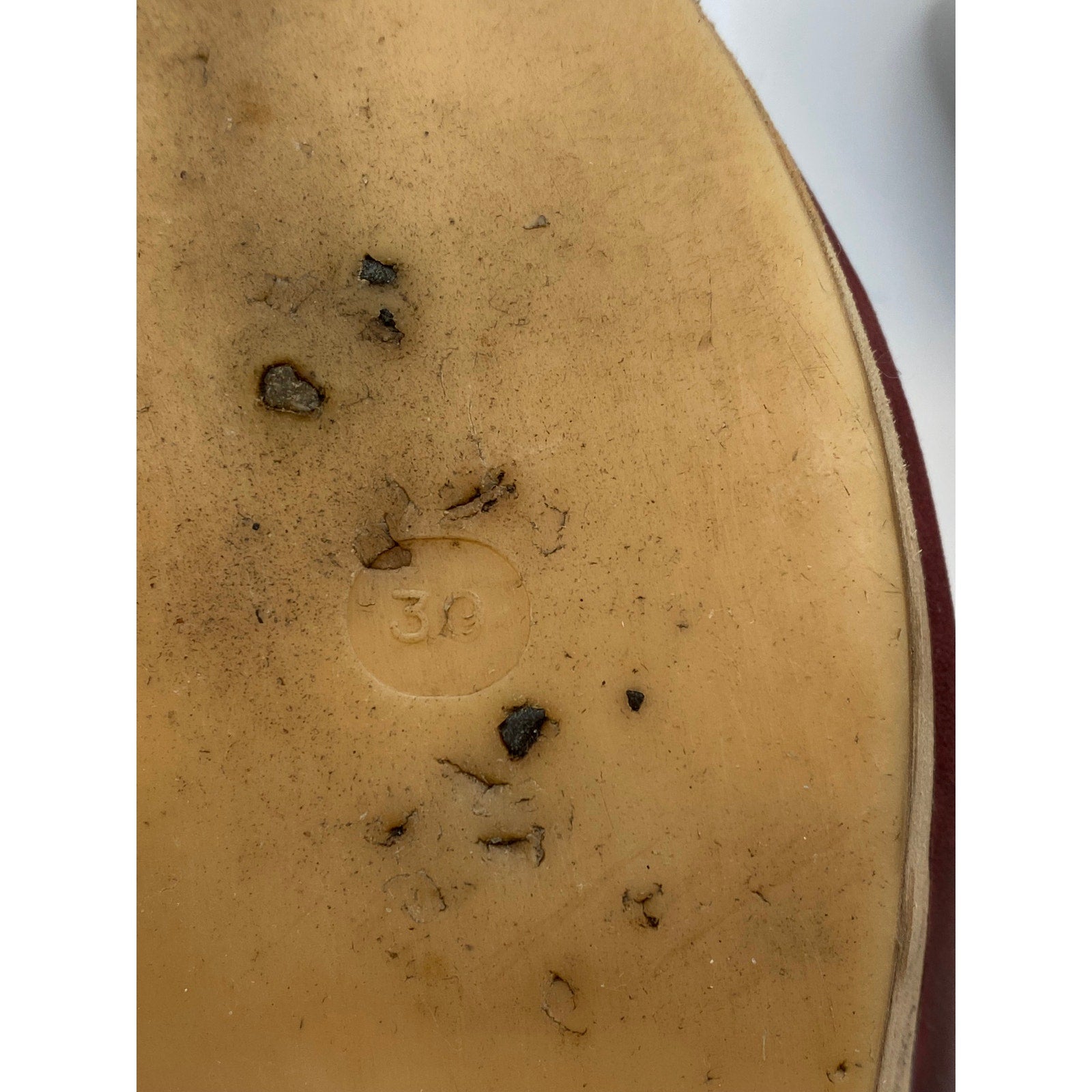 NINA Z Women's Maroon Leather Round Closed Toe Slip-On Wooden Wedge Clog SZ 9