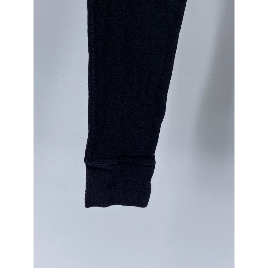 2(X)IST Men's Black Elastic Waist Logo Fitted Long John Under Layer Pant SZ L