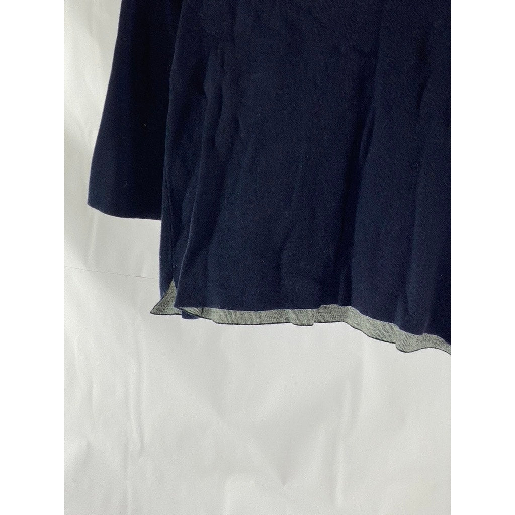 ANN TAYLOR LOFT Women’s Navy Blue Mock-Neck Sweater SZ S