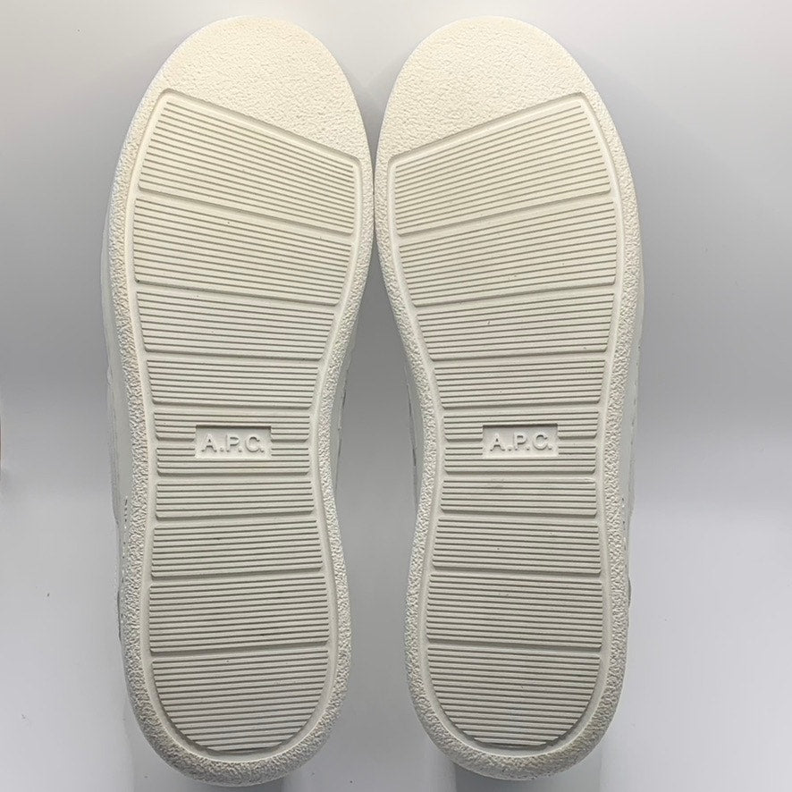 A.P.C. Unisex Men's Plain Minimalist Low Top Gray/White Sneakers SZ 44 US 11