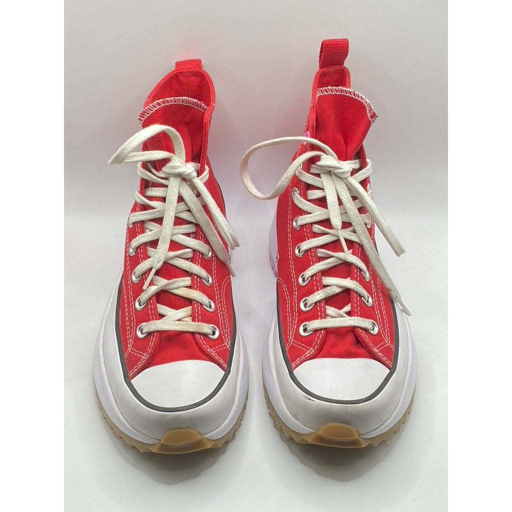 CONVERSE Unisex Adult Red-White Run Star Hike Canvas Platform Sneakers SZM8/W9.5
