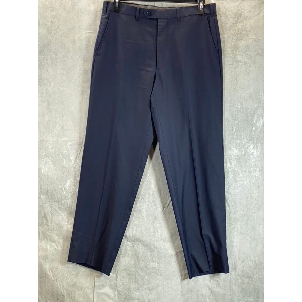 FELLINI UOMO Men's Navy Straight-Leg Suit Pants 36R
