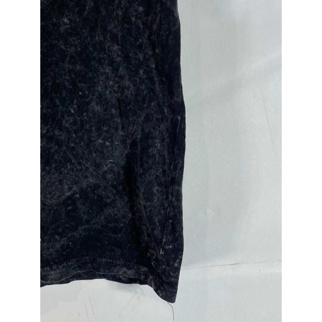 NIRVANA Men's Charcoal Gray Burnout Acid Wash Short Sleeve Band Logo Shirt SZ M