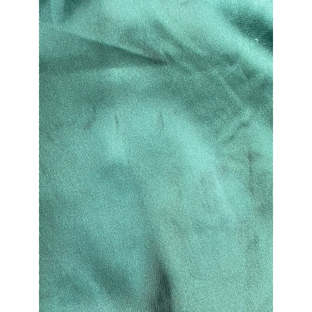 KENDALL & KYLIE Women's Green Satin Drawstring Slit-Hem Mini Skirt SZ S