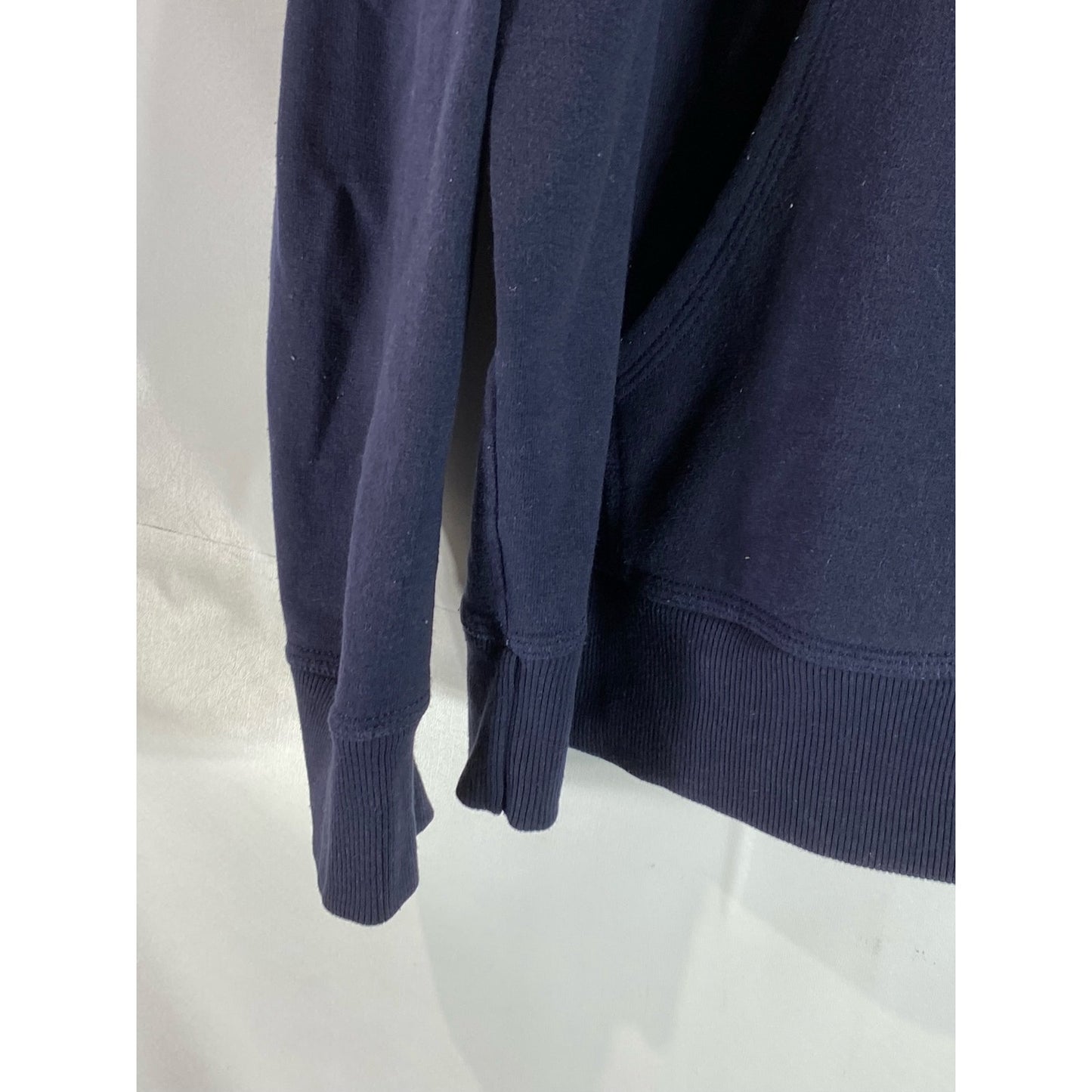 CHAMPION Men’s Navy Solid Hooded C-Logo Zip-Up Sweatshirt SZ XL