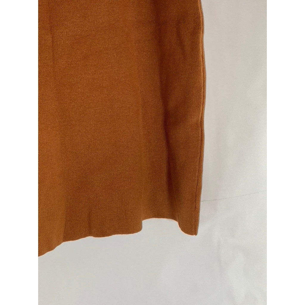 MAEVE By ANTHROPOLOGIE Women's Brown Knit Bodycon Mini Skirt SZ L
