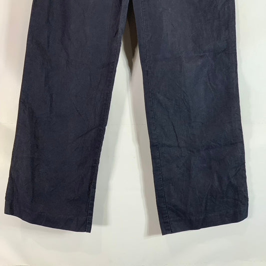 J. CREW Women's Navy Cotton Linen Favorite Fit Pant SZ 4