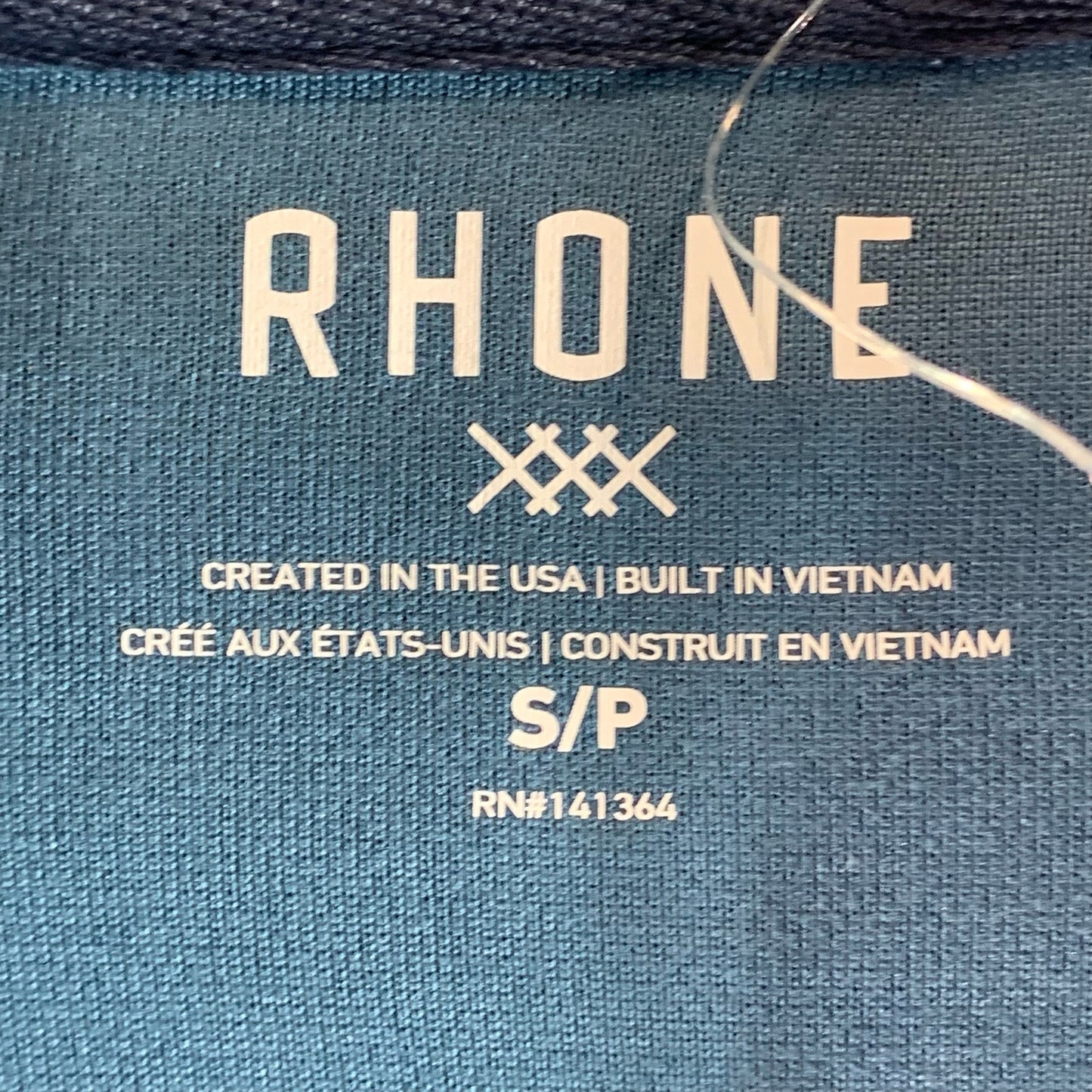 RHONE Men's Stellar Blue Marle Commuter Standard-Zip Quarter-Zip Sweater SZ S