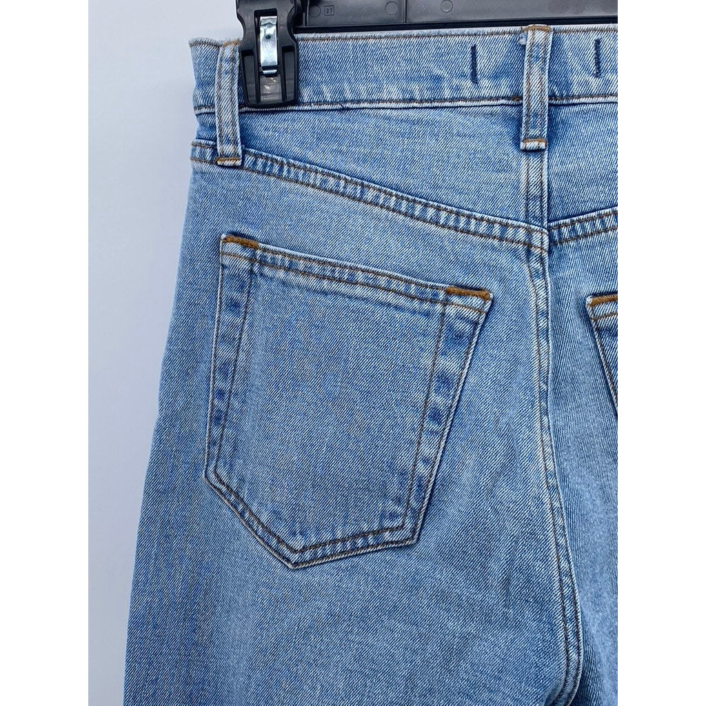 ABERCROMBIE & FITCH Women's Light Blue The 90's Slim Straight Jeans SZ 26