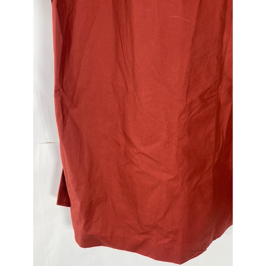 & OTHER STORIES Women's Rust Belted Button-Up Oversized Trench Coat SZ 2